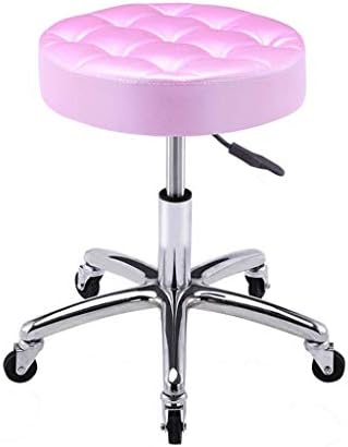 KMMK домашен стол стол за преклопување стол-стол стол за убавина салон столче, прилагодлива висина, со тркала, за фризерски маникир
