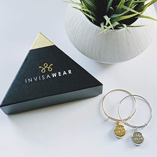 Паметен накит Invisawear - Уред за лична безбедност - нараквица за проширување на сребро