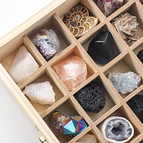 Yedecor 25pc/Поставете комплет за природни скапоцени камења - Исцелување на кристални неправилни минерали примерок поставен за декорација
