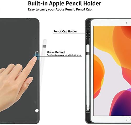 СРЕЌЕН iPad 9-Ти 8-ми 7-Ми Генерација Случај Со Држач За Моливи, iPad 10.2 Случај 2021/2020/2019, Премиум Pu Кожен Ipad Капак,