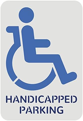 ПРСТ ИНСПИРИРА Хендикеп Шаблон Матрица 11, 7х8, 3 инчен Пластични Хендикеп Сликарство Матрица Хендикеп Симбол Со Хендикепирани Паркинг