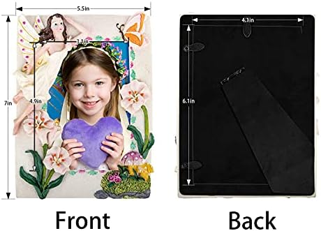 Jguf 4 × 6 рамка за слика, изработена од рамка за слики од смола со лежиште, рамка за дизајн на принцеза од пеперутка идеална за слатки