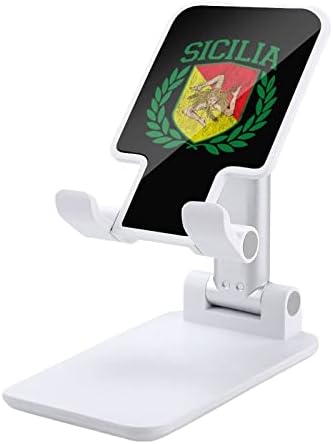 Сицилијанско Знаме Преклопен Држач За Мобилен Телефон Прилагодлив Држач За Таблети За Домашна Канцеларија Десктоп Црн Стил