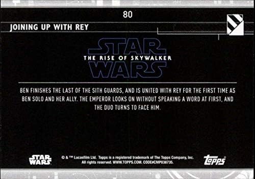 2020 Топс Војна На Ѕвездите Подемот На Скајвокер Серија 2 Блу 80 Приклучување со Реј, Кајло Рен Тргување Картичка