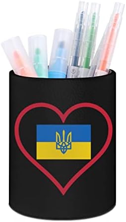 Јас многу го сакам украинското црвено срце печатено пенкало за молив за молив за организатор на биро за шминка за четка за четки
