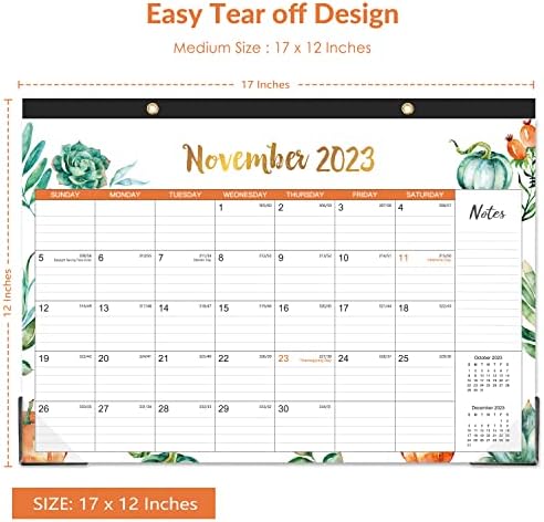 Календар за биро 2023-2024 - 18 месечен биро/wallиден календар 2 -во -1,17 x 12, јули 2023 година - декември 2024 година, густа