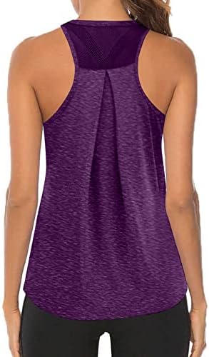 Тенк резервоарот за жени на врвови на тениски кошула без ракави плус големина атлетска јога врвови активни кошули за вежбање
