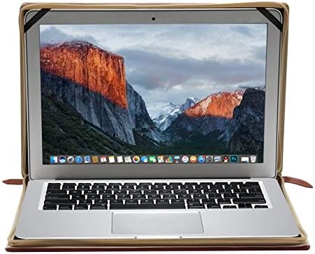 Mosiso компатибилен со MacBook Air 13 Inch Case A1466 A1369 Постара верзија 2010-2017 Објавување, PU Leather Laptop Laptop Grabage Retro Zippered
