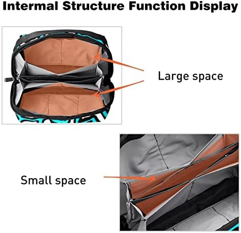 Организатор На Електроника, Торба За Тоалет,Организатор На Полнач,Организатор На Кабел За Патување, Апстрактна Сино Бела Геометриска