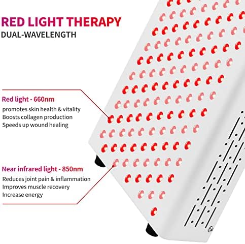 Уред за терапија со црвена светлина 1000W, 200 LED диоди 660nm 850nm, држачи за уреди за терапија со црвена светлина, прилагодливи
