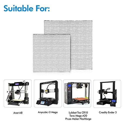 Qooltek 2 парчиња 3Д печатач загреана изолација од пена фолија, прилагодлива големина, 300 x300 mm, подлога за термичка изолација за заштеда