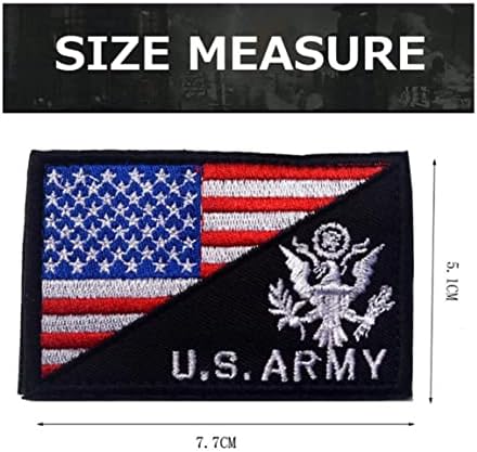САД Армијата извезена воена лепенка тактика на американското знаме на знамето и јамката за ранец за капаци за капаци, панталони, униформни амблеми