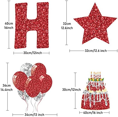 18 парчиња среќен роденденски двор знаци со удели, роденден на отворено тревник, украси за балони за торта за торта, украси за тревници