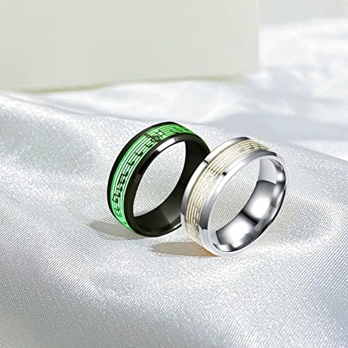 Yistu ringsвони за жени Нов едноставен моден моден прстен сјај флуоресцентен прстен личност накит ноќен клуб сјај прстен