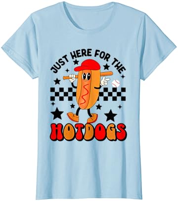 Ретро само овде за Hotdogs Baseball Mom Sport Lover маица