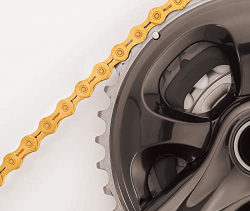 KMCX11 EL Chain, 11 синџири за велосипеди со брзина компатибилен со Shimano Sram Campagnolo, 118links, злато