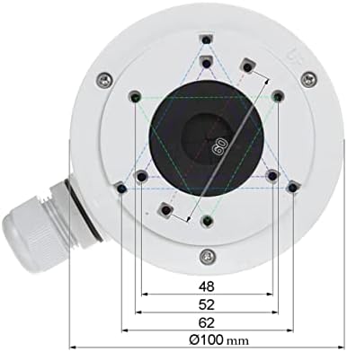 DS-1280ZJ-XS CBXS Junction Box Deep Back Base компатибилна со Hik IP Bullet Camera, бела, пакет од 1