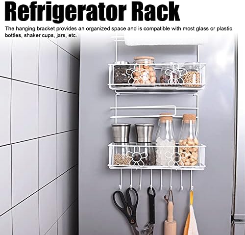Странична решетка за фрижидер, убава удобна железо фрижидерска решетка бела за бања за организиран дисплеј