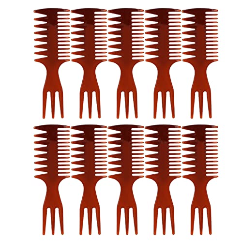Стајлинг чешел за коса 10 компјутери преносен компактен ергономски заоблен раб широк заби за додавање на волумен, машки чешли quiff