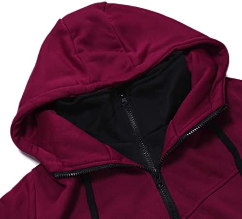 АДССДК тренинг плус големина долги ракави палто мажите случајно зимски цврсто мека качулка со џебови удобност густо 101010