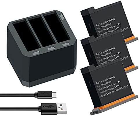 Пакет за полначи на батерии за DJI OSMO, 3-канален брз полнач за ACTION CAMERAY DJI OSMO за комплет за полнење за акција DJI OSMO