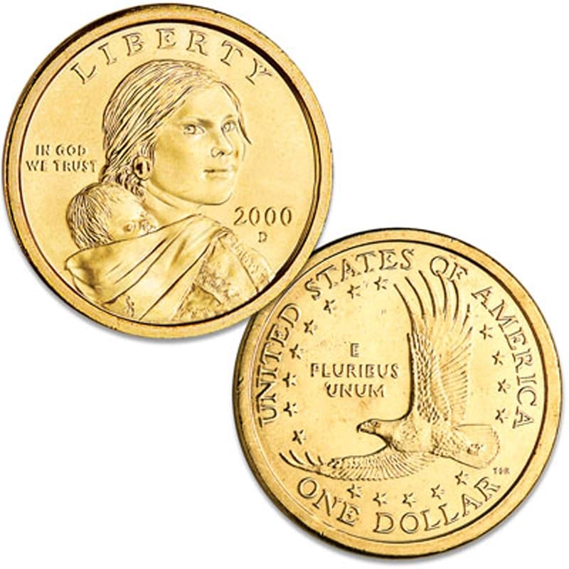 2000 Стр, Д Индијанци Долар 2 Монета Во Собата Нециркулирани