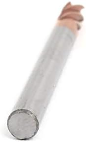 Х-DREE 4mm дупчалка дупка 4mm Сечење Диа Спирален Жлеб 4-Флејта Волфрам Челик Крај Мил (4 мм вастаго 4 мм Диа де корте Ранура хеликоидни