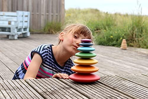 Копчиња За виножито тикит-Комплет од 7-Дрвени Камења За Редење За Бебиња И Мали Деца На Возраст Од 0+ - Природна Играчка За Ран