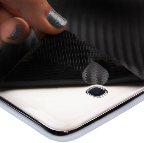 Skinomi црно јаглеродно влакно влакна целото тело кожа компатибилна со Google Nexus Player Techskin анти-меур филм