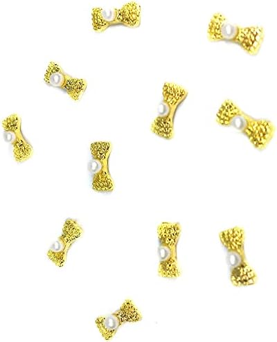 Јапонски бисер на ноктите уметност ригистони 10 парчиња маникир Кристал лак легура метал за украси за нокти DIY совети Достапни -