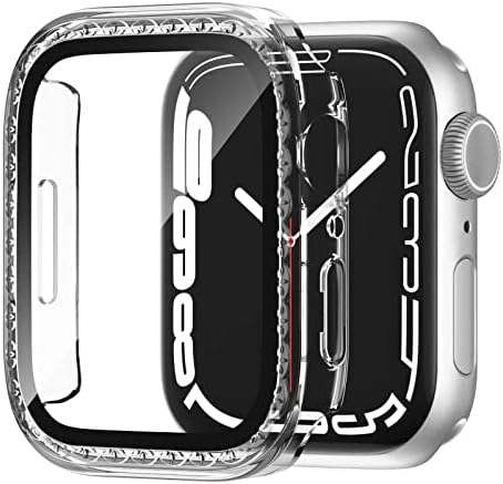 Butifacion компатибилен за серијалот на Case на Apple Watch 8/7 45mm со заштитник на екранот, целосен заштитен тврд компјутер