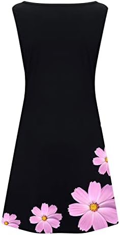 Секси фустан од Етија за жени, цветни печатени преголеми ракави без ракави, занишани летни фустани, летни фустани долги