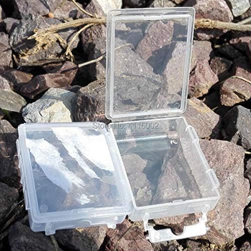 Anncus 200pcs 6*4,5*1,5см транспарентна пластична кутија држач за мамка за мамка за складирање на риба хардверска електронска компонента кутија
