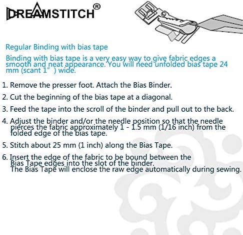 DreamStitch 820245096 Пристрасност за пристрасност за врски за нозе за Pfaff A, B, C, D, E, F, G, J, K и повеќето машина за шиење на највисоки