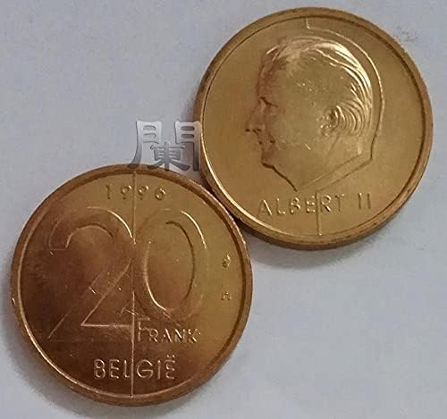 Европска монета Белгија пред евра 20 Евра Франк Холандски јазик Верзија за монета Белгија пред Евро моната 5 француска верзија