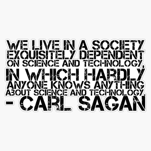 Цитат на Карл Саган - Познат научник Цитат на налепница за браник Винил Декал 5 “