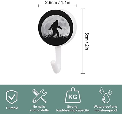 Смешна Bigfoot Sasquatch Cool Moon 10 PCS пластична кука симпатична wallидна кука клуч за кука за домашна кујна