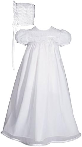 Девојки Специјална пригода 25 Памук крштевање Трикот Оклоп на облеката со хауб од чипка
