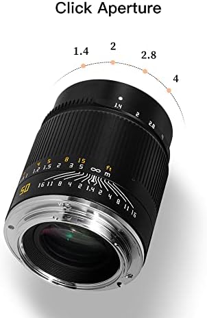 TTArtisan 50mm F1. 4 Целосна Слава Голема Решетка Прирачник Фокус Огледало Камера Објектив Компатибилен Со Никон Z-Монтирање Камери Како Z5 Z50