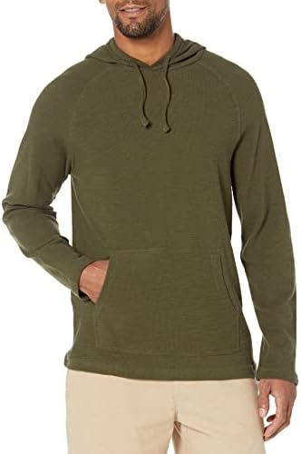 Essentials Машкиот маж со долги ракави, термички пуловер, качулка