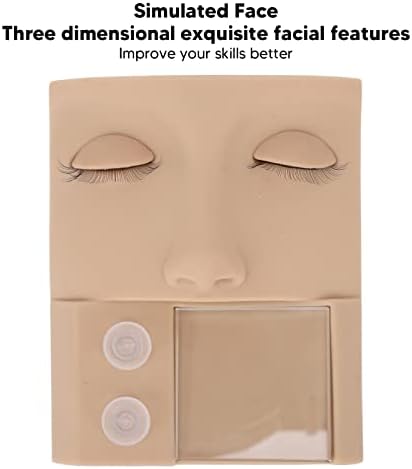 Замена на очните капаци за главата на манекен, реални очни капаци со трепки, 3 во 1 заменливи очи што може да се перат симулации