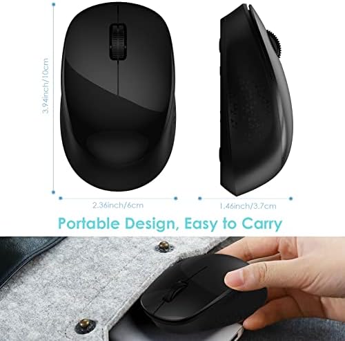 Безжичен Глушец со олово за лаптоп 2,4 G Тивок БЕЗЖИЧЕН USB Глушец Тенок Безжичен Оптички Компјутерски Глушец, 3 Копчиња, Користена