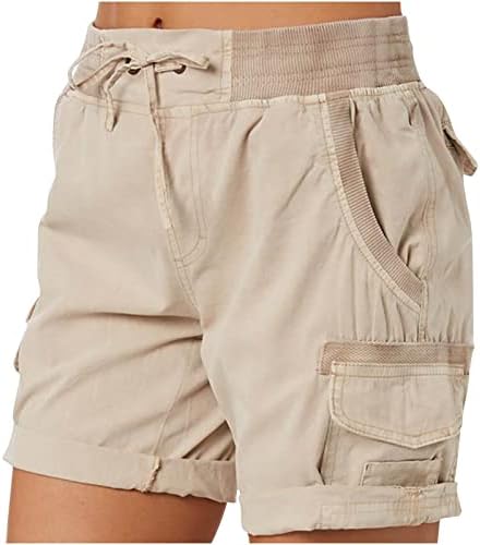 Бокеипаи Женска Мода Обични Еднобојни Товарни Панталони Со Висок Струк А-Линија Лабави Широки Обични Панталони За Нозе