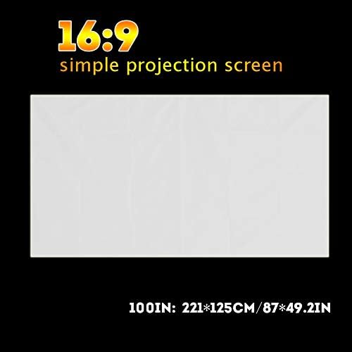 1 парчиња траен проucирен екран преносен екран за проектор за проектори за завеси за -ирско кино