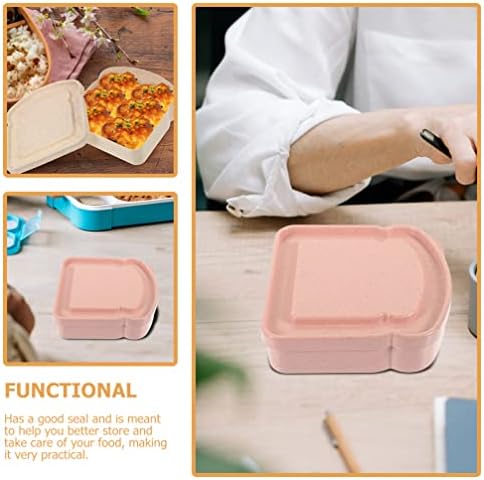 Бестонзон 3 парчиња Сендвич Контејнери За Складирање Храна Сендвич Кутија Тост Форма Сендвич Кутија Држач За Чувар На Леб Детска
