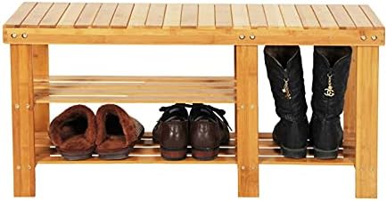 NC 90см лента за ленти Нивови бамбус столче решетка за чевли со чизми од дрво боја