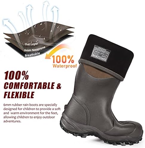 Дрикодни гумени чизми за мажи и жени, водоотпорни трајни 6мм топла гума од гума неопренови чизми, чизми за дожд на отворено,