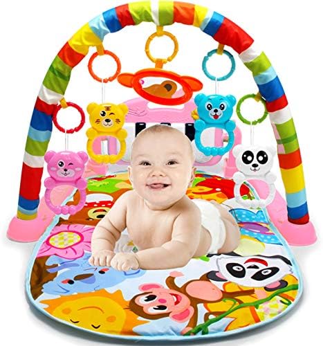 Салата за активности за бебиња игра со тастатура за пијано, сама за салата за џунгла за бебиња дизајнирана со шарени и одвојливи