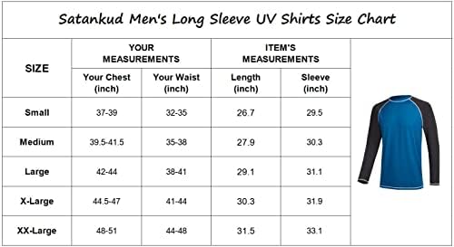 Машки кошули за пливање со долг ракав Rashguard UPF 50+ UV Sun Заштита за заштита од кошула Атлетска тренингот трчајќи пешачка