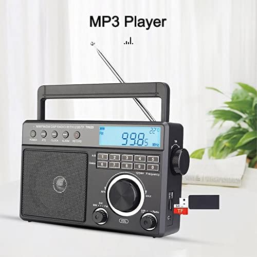 LHLLHL Преносно ретро радио со дигитален MP3 плеер волумен голем звучник